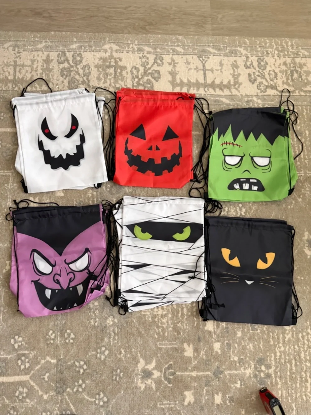 Halloween Party Supplies Bundle- Buckets, Drawstring Backpacks, Tote Bags